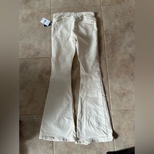 Free People Cream Flared Jeans Size:27